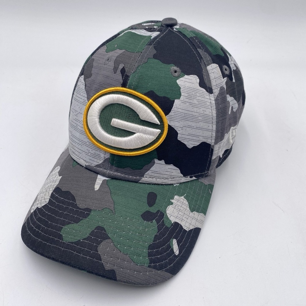 Green Bay Packers Camo Hat‎ New Era 9Forty Adjustable strapback Cleaned VGC